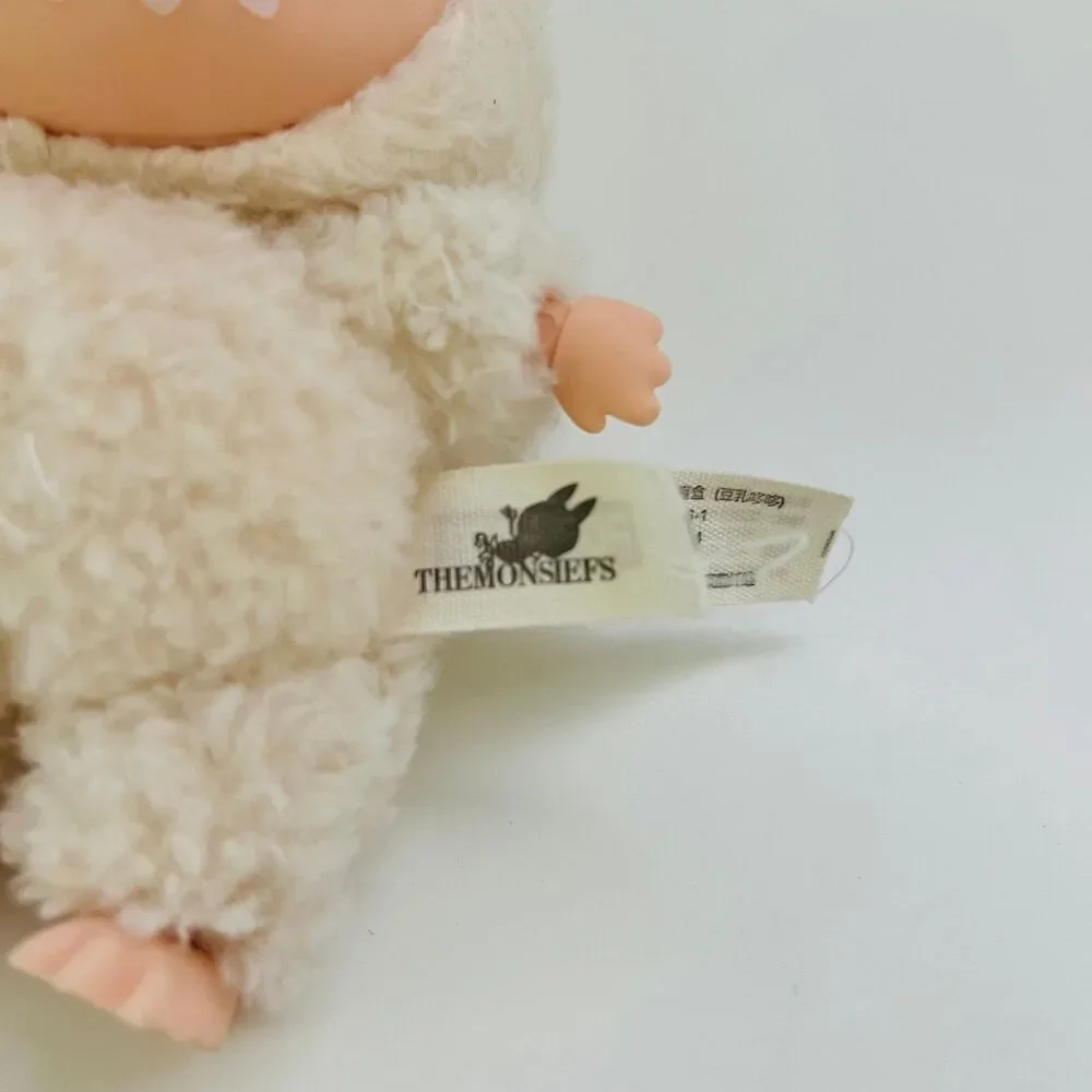 Cream Plush Keychain Keyring Key Fob Holder Bag Charm Accessories